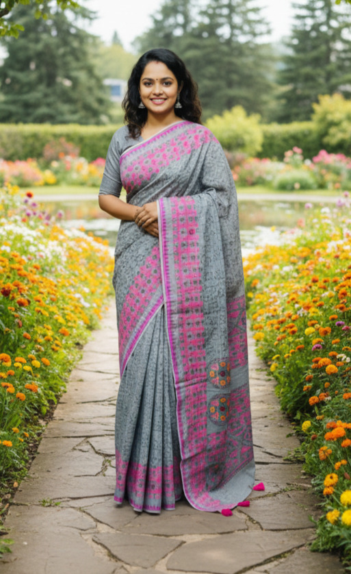 Premium Silk Boutique Skin Print Shari 11