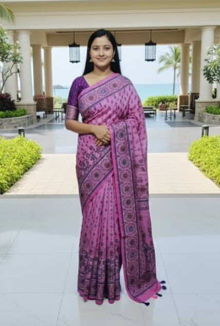 Premium Silk Boutique Skin Print Shari