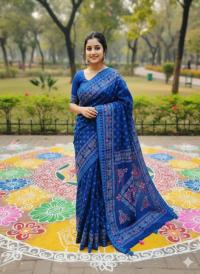 Premium Silk Boutique Skin Print Shari