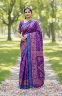 Premium Silk Boutique Skin Print Shari