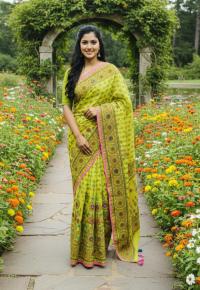 Premium Silk Boutique Skin Print Shari