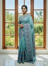 Premium Silk Boutique Skin Print Shari