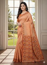 Premium Silk Boutique Skin Print Shari