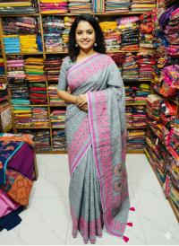 Premium Silk Boutique Skin Print Shari