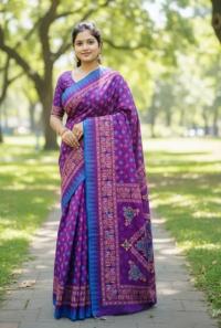 Premium Silk Boutique Skin Print Shari