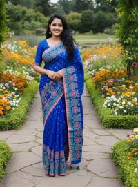 Premium Silk Boutique Skin Print Shari