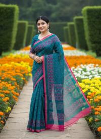 Premium Silk Boutique Skin Print Shari