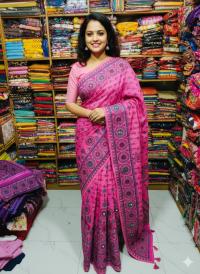 Premium Silk Boutique Skin Print Shari