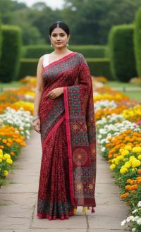 Premium Silk Boutique Skin Print Shari