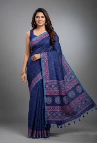 Premium Silk Boutique Skin Print Shari