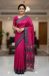 Premium Silk Boutique Skin Print Shari