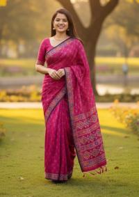 Premium Silk Boutique Skin Print Shari