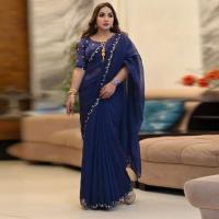 Semi Moslin Sharee with Blouse Piece