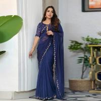 Semi Moslin Sharee with Blouse Piece