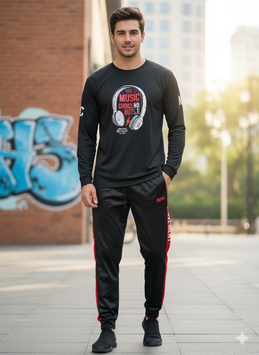 Full Sleeve Tshirt and Trouser Set
