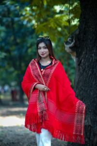 প্রিমিয়াম স্টাইলিশ উলের শাল/চাদর (টাঙ্গাইলের ঐতিহ্য) দৈর্ঘ্য: ৭৬ ইঞ্চি চওড়া: ৩২ ইঞ্চি