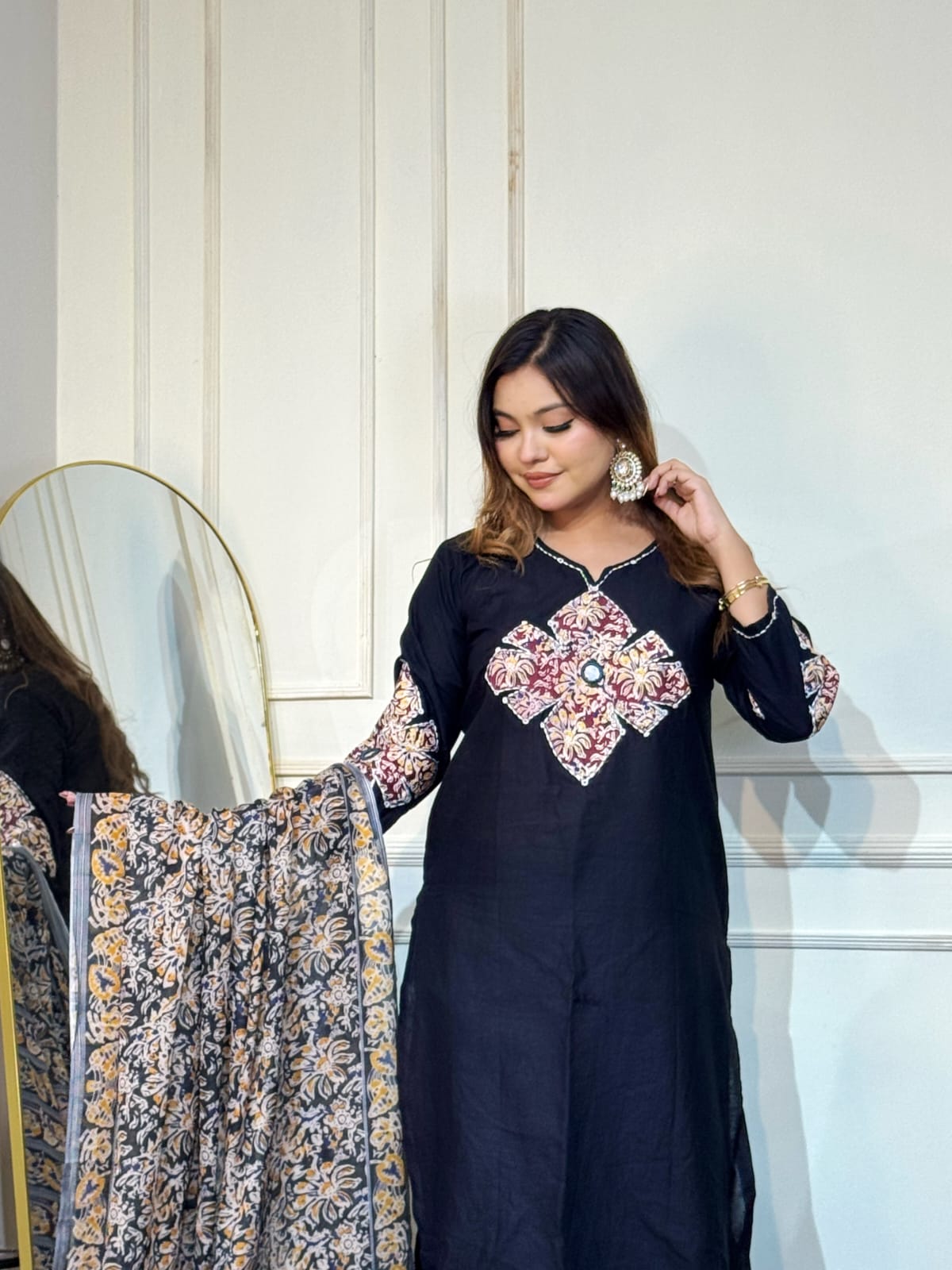 প্রিমিয়াম কটন ডিজিটাল প্রিন্ট থ্রি পিস | আরামদায়ক রেডিমেড ড্রেস | কালারফুল ডিজিটাল ওড়না সহ | সাইজ ৩৬-৪৪