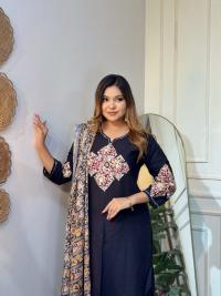 প্রিমিয়াম কটন ডিজিটাল প্রিন্ট থ্রি পিস | আরামদায়ক রেডিমেড ড্রেস | কালারফুল ডিজিটাল ওড়না সহ | সাইজ ৩৬-৪৪