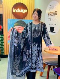 প্রিমিয়াম দুবাই চেরি ডিজিটাল প্রিন্ট থ্রি পিস উইথ কারচুপি কাজ | রেডিমেড ড্রেস | ৩৬-৪৪ সাইজ