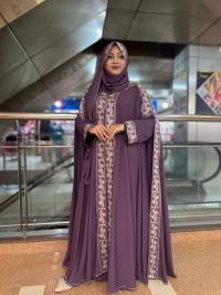 দুবাই লাক্সারি আবায়া | প্রিমিয়াম দুবাই চেরি ফেব্রিক্স | অরিজিনাল এমব্রয়ডারি ও স্টোন ওয়ার্ক | ইনার ও হিজাব সহ সম্পূর্ণ সেট