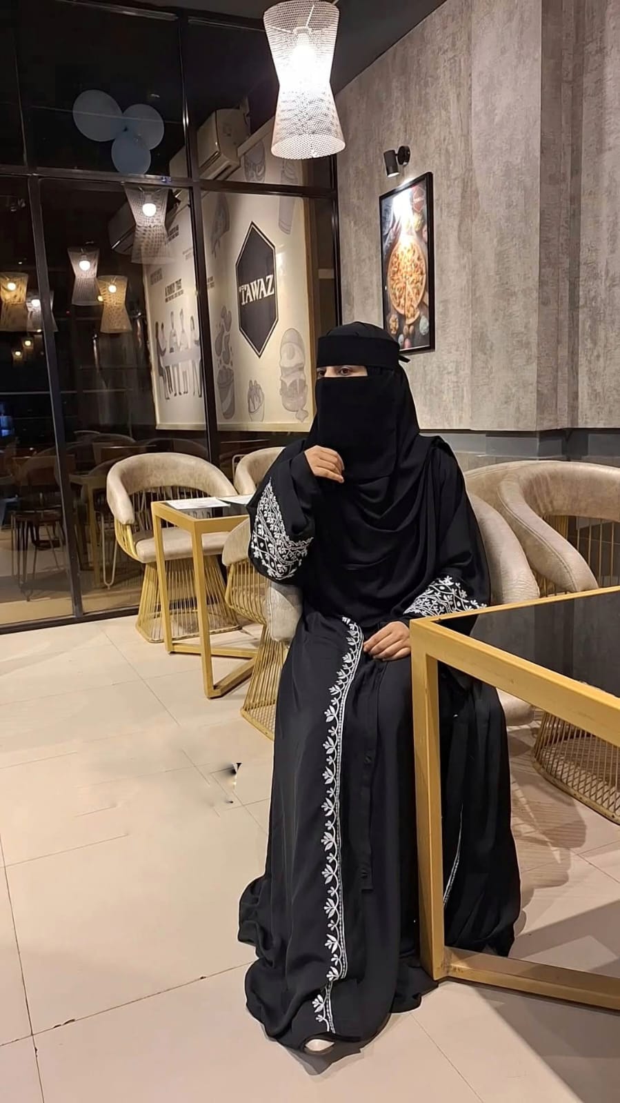 প্রিমিয়াম আবায়া ইন জোসনা | অরিজিনাল এমব্রয়ডারি কাজ করা দুবাই ফেব্রিক্স | কটি, ইনার ও হিজাব সহ সম্পূর্ণ সেট | সাইজ ৫০-৫৮