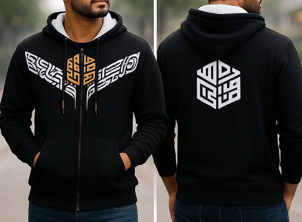Stylish Calligraphy design Hoodie For Men