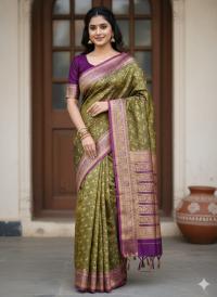 💎 এলিগ্যান্ট কাশ্মীরি কাতান শাড়ি: ঐতিহ্য ও আভিজাত্যের নিখুঁত মিশেল!