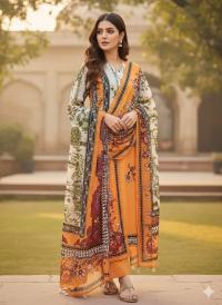 Ready Made Pure dubai silk  Digital  Print Three Piece