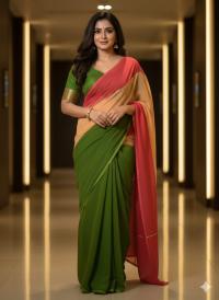 Half Silk Saree with blause pcs