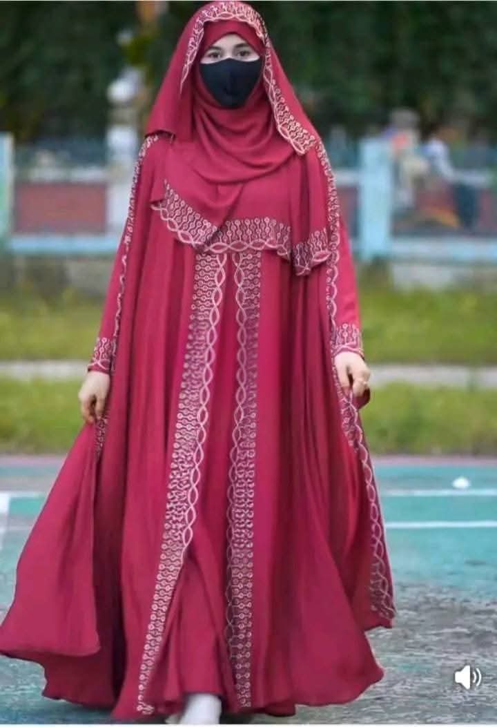 এক্সক্লুসিভ শাহজাদি আবায়া সেট - প্রিমিয়াম দুবাই চেরি ও স্টোন ওয়ার্ক ডিজাইন