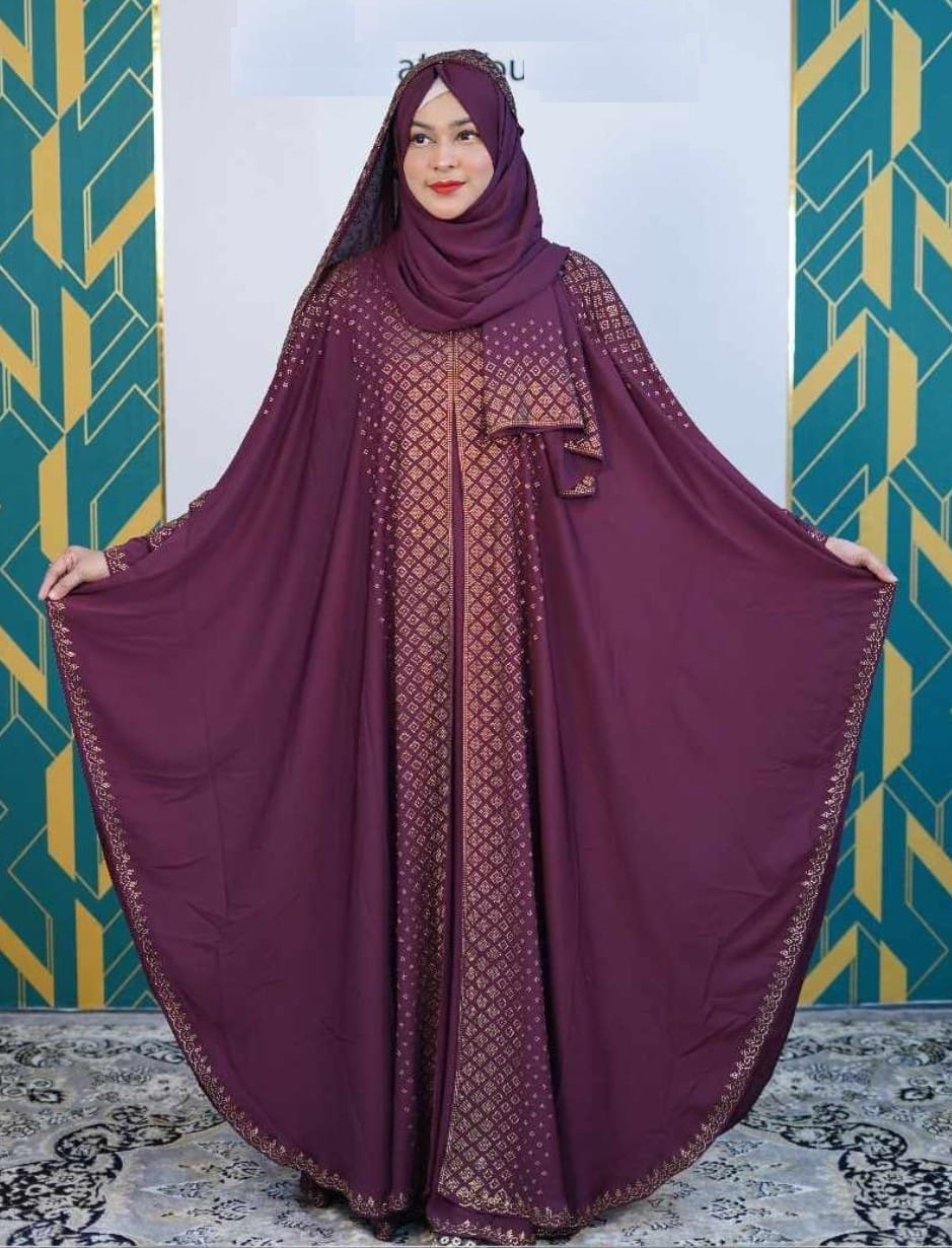 এক্সক্লুসিভ অ্যারাবিয়ান স্টাইল দুবাই চেরি স্টোন ওয়ার্ক বোরকা