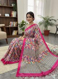 Chanderi silk sharee with blause pcs ⭐⭐⭐