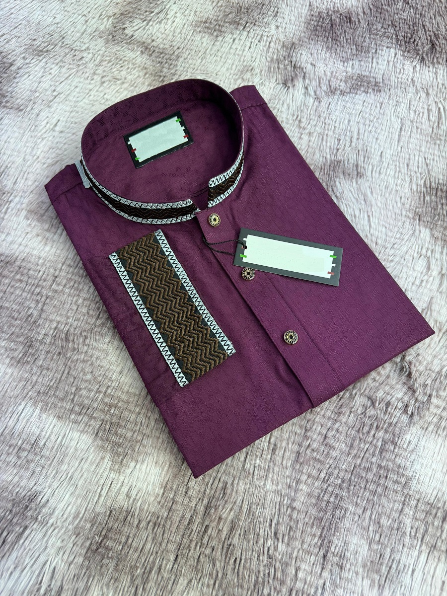 এক্সক্লুসিভ এমব্রয়ডারি কটন পাঞ্জাবি - প্রিমিয়াম সফট ফেব্রিক ও নিখুঁত কারুকাজ