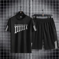 Black Manhattan 160 GSM Mesh T-Shirt & Short Pant Set | DR Fashion