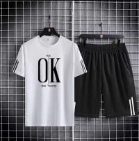 Black Manhattan 160 GSM Mesh T-Shirt & Short Pant Set | DR Fashion