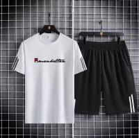 Black Manhattan 160 GSM Mesh T-Shirt & Short Pant Set | DR Fashion