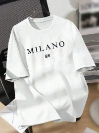 Milano Urban Fashion Drop Shoulder T-Shirt - White
