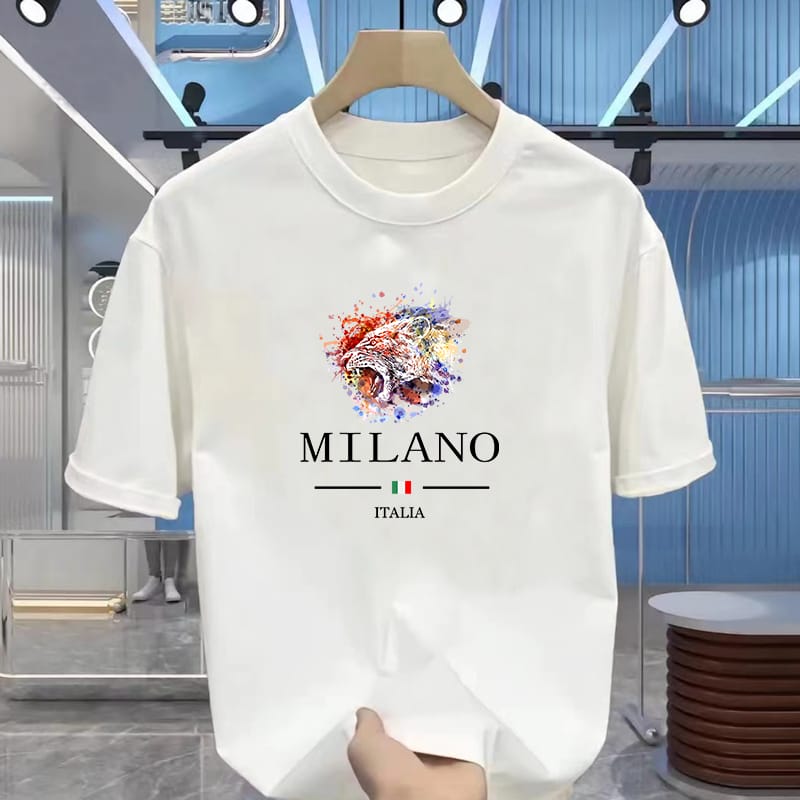 Milano Urban Fashion Drop Shoulder T-Shirt - White