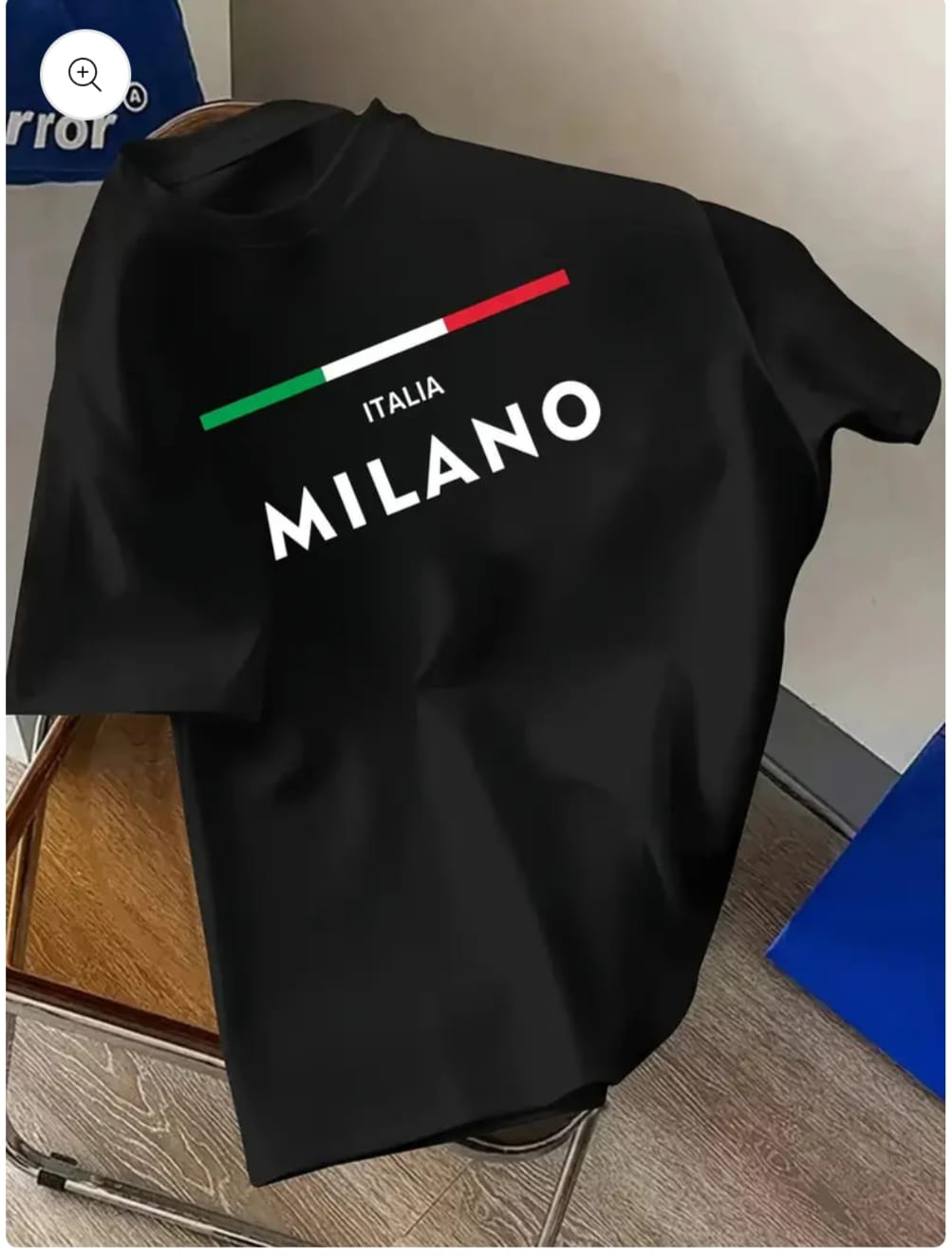 Milano Urban Fashion Drop Shoulder T-Shirt - Black