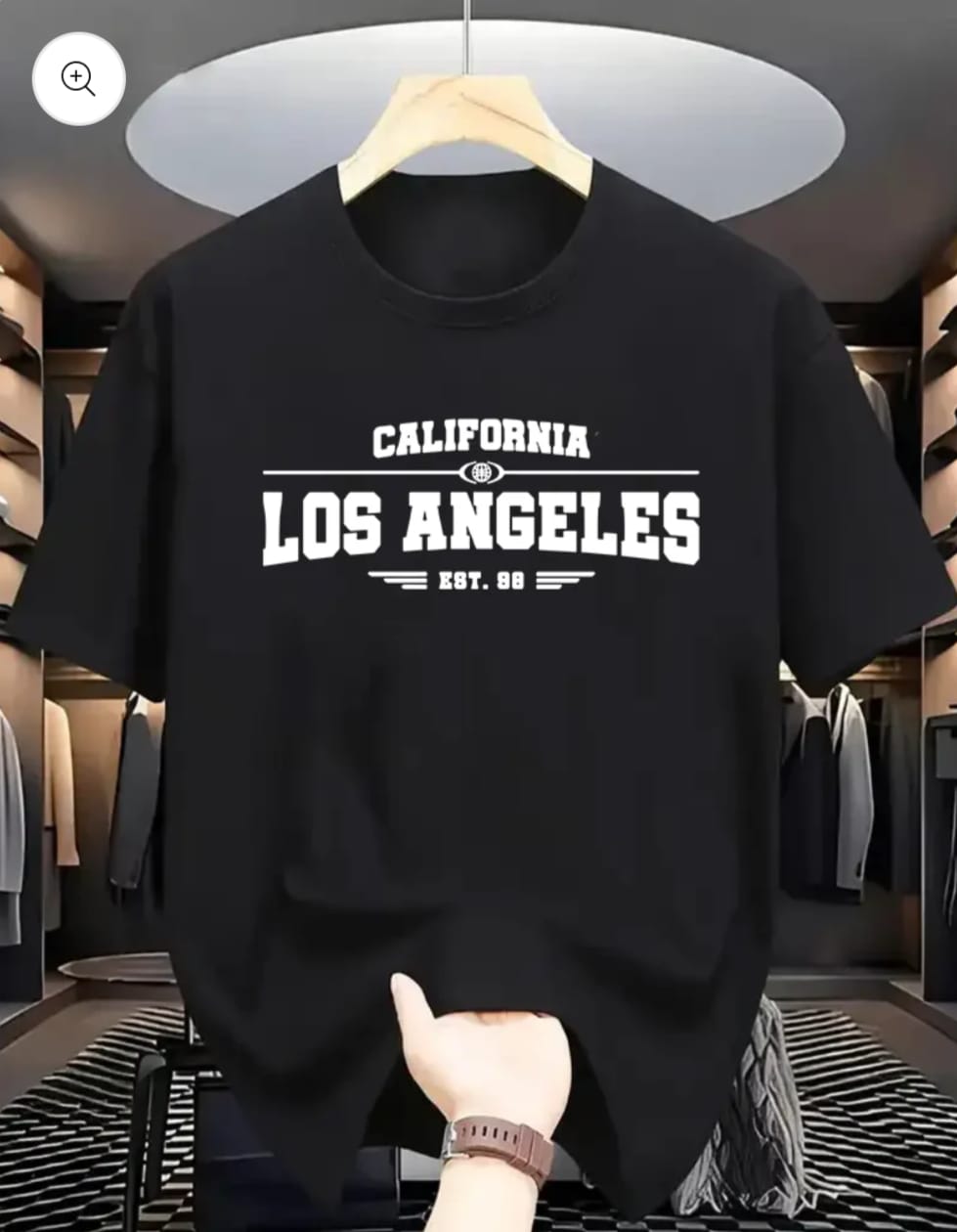 Los Angeles Blue Print Drop Shoulder Tee