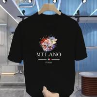 Milano Urban Fashion Drop Shoulder T-Shirt - Black
