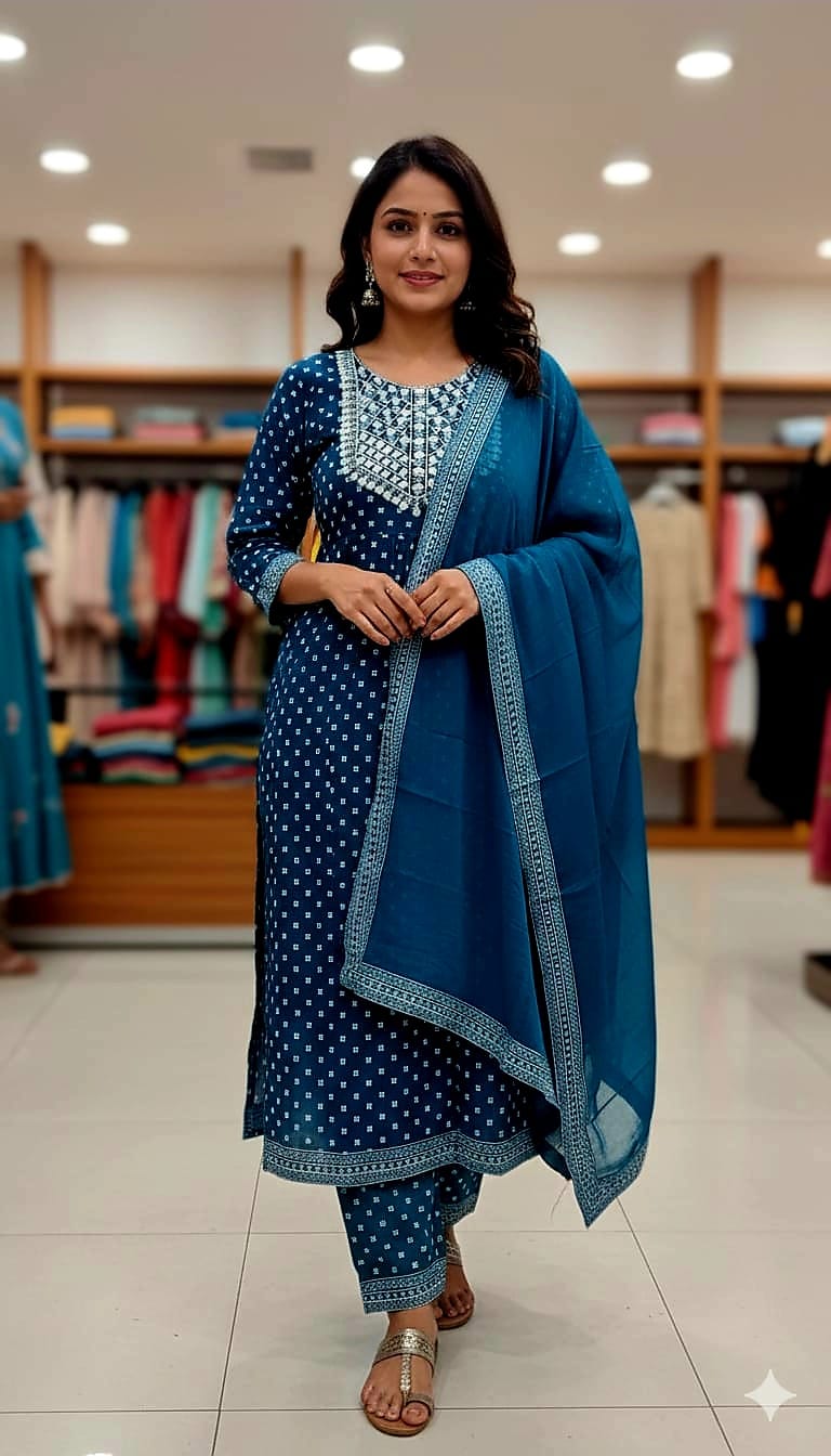 সফট কটন থ্রি-পিস কালেকশন - আরামদায়ক ও মার্জিত ডিজাইন