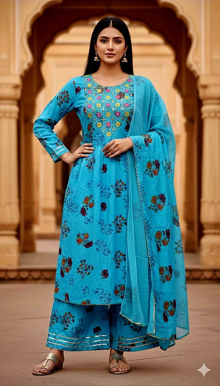 সফট কটন থ্রি-পিস কালেকশন - আরামদায়ক ও মার্জিত ডিজাইন