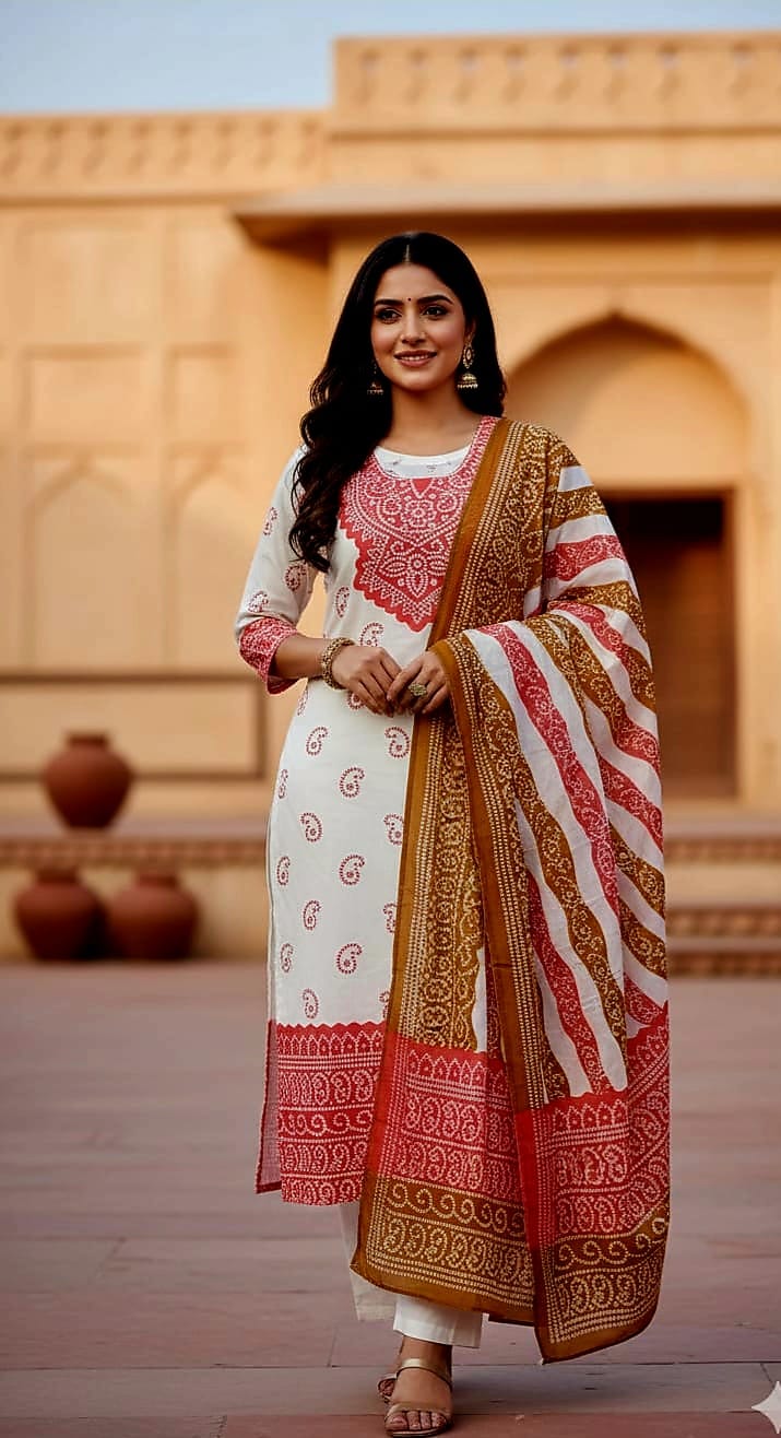 সফট কটন থ্রি-পিস কালেকশন - আরামদায়ক ও মার্জিত ডিজাইন