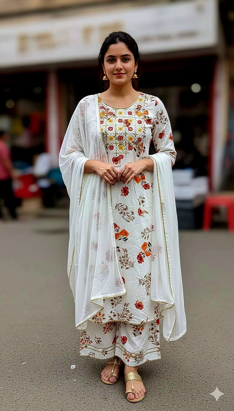 সফট কটন থ্রি-পিস কালেকশন - আরামদায়ক ও মার্জিত ডিজাইন