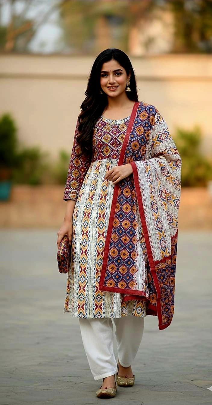 সফট কটন থ্রি-পিস কালেকশন - আরামদায়ক ও মার্জিত ডিজাইন