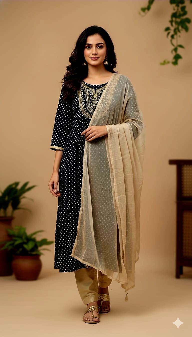 সফট কটন থ্রি-পিস কালেকশন - আরামদায়ক ও মার্জিত ডিজাইন