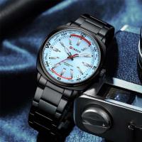 CURREN 8455 Luminous Stainless Steel Quartz Watch For Men
