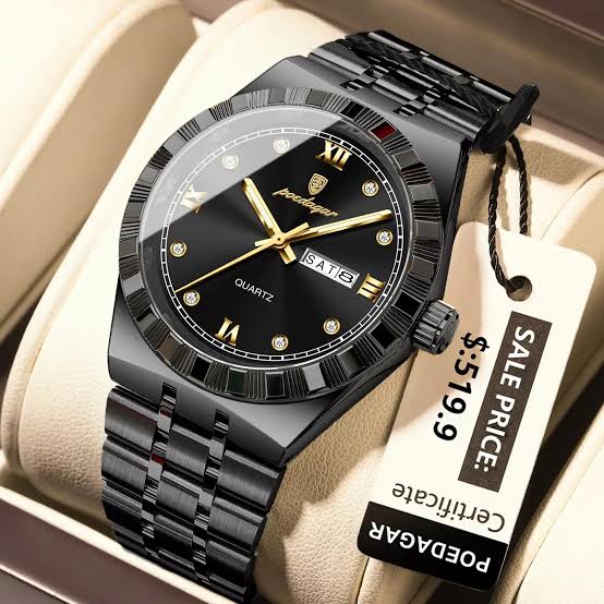 Poedagar 872 Luxury Fashion Stainless Steel Waterproof Watch For Men