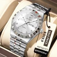 Poedagar 872 Luxury Fashion Stainless Steel Waterproof Watch For Men